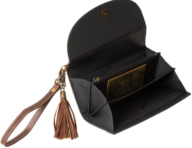 Sandstone Trail Hand-Tooled Wristlet Wallet