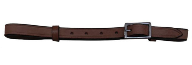 Adjustable leather cinch connector strap with nickel plated buckle- Medium Oiled