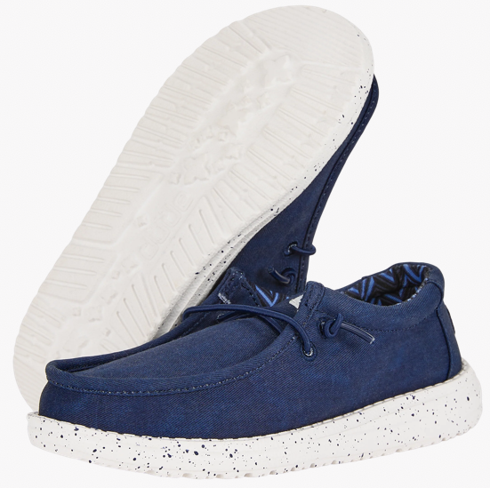 Hey Dude- Wally Youth Stretch Canvas Navy