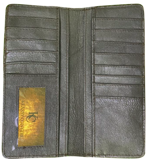 Light Brown Men's Wallet with hair on cowhide inlay