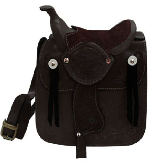 Leather saddle purse