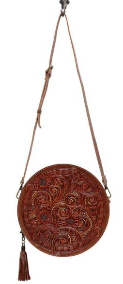 Crimson Orchid Round Bag