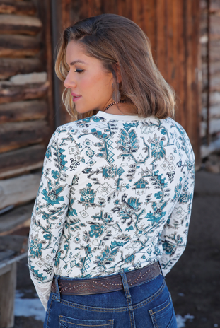 Cruel Denim Knit Top- Cream