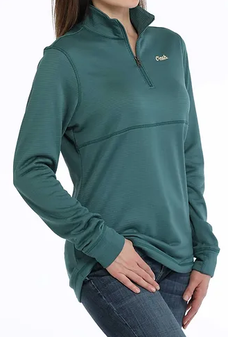 Women's Cinch Teal-Green 1/4 Zip Pullover