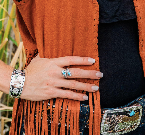 Montana Silversmiths-Balancing The Whole Turquoise Open Ring