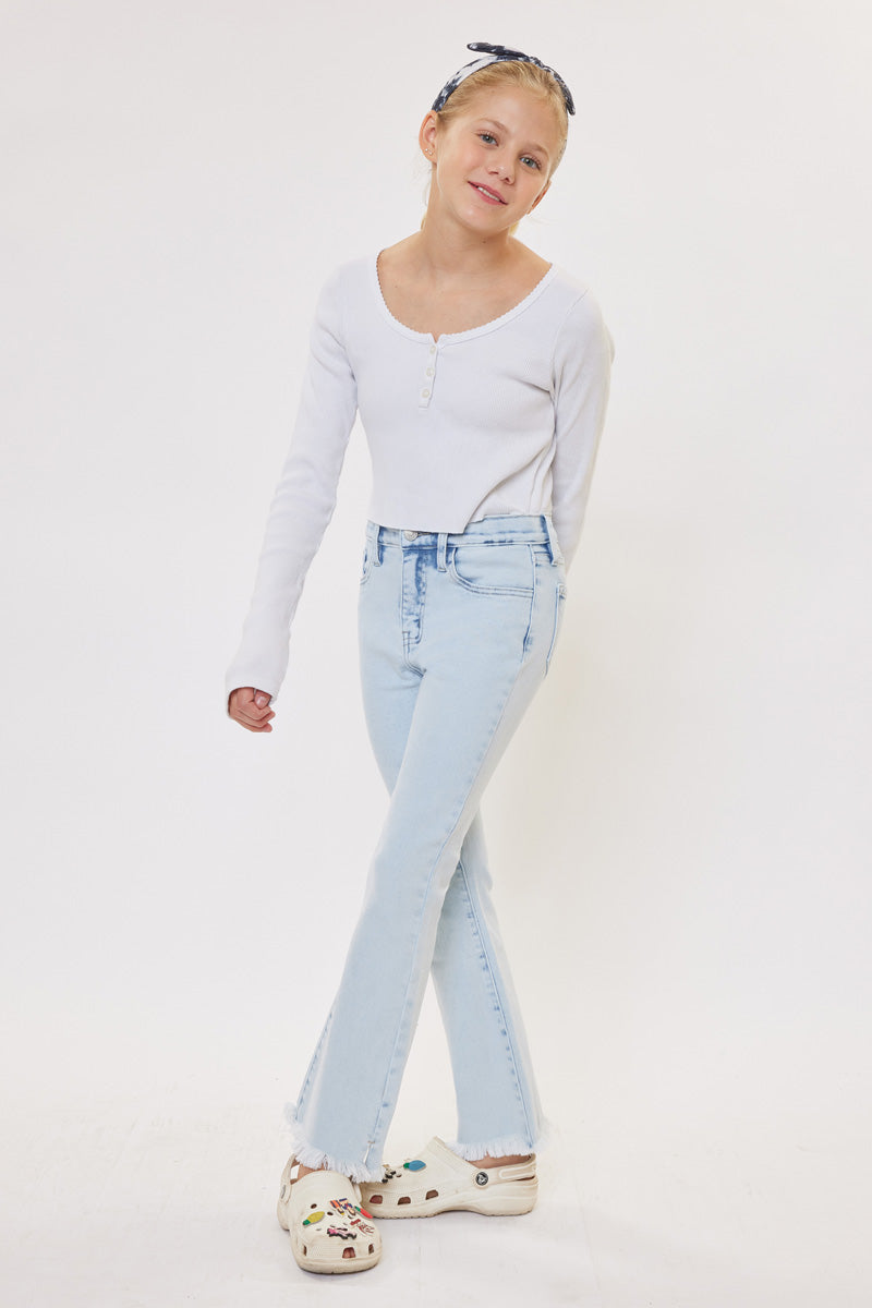 Winter High Rise Flare Kid Jeans
