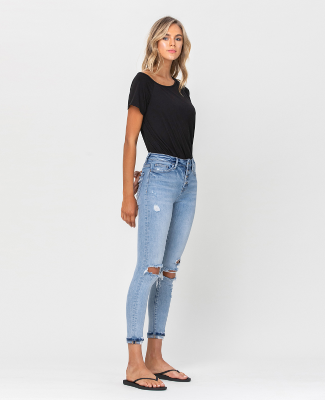 Miranda High Rise Ankle Skinny w/ Cuff