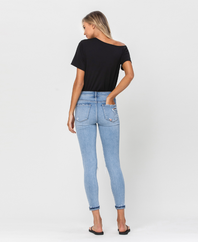 Miranda High Rise Ankle Skinny w/ Cuff