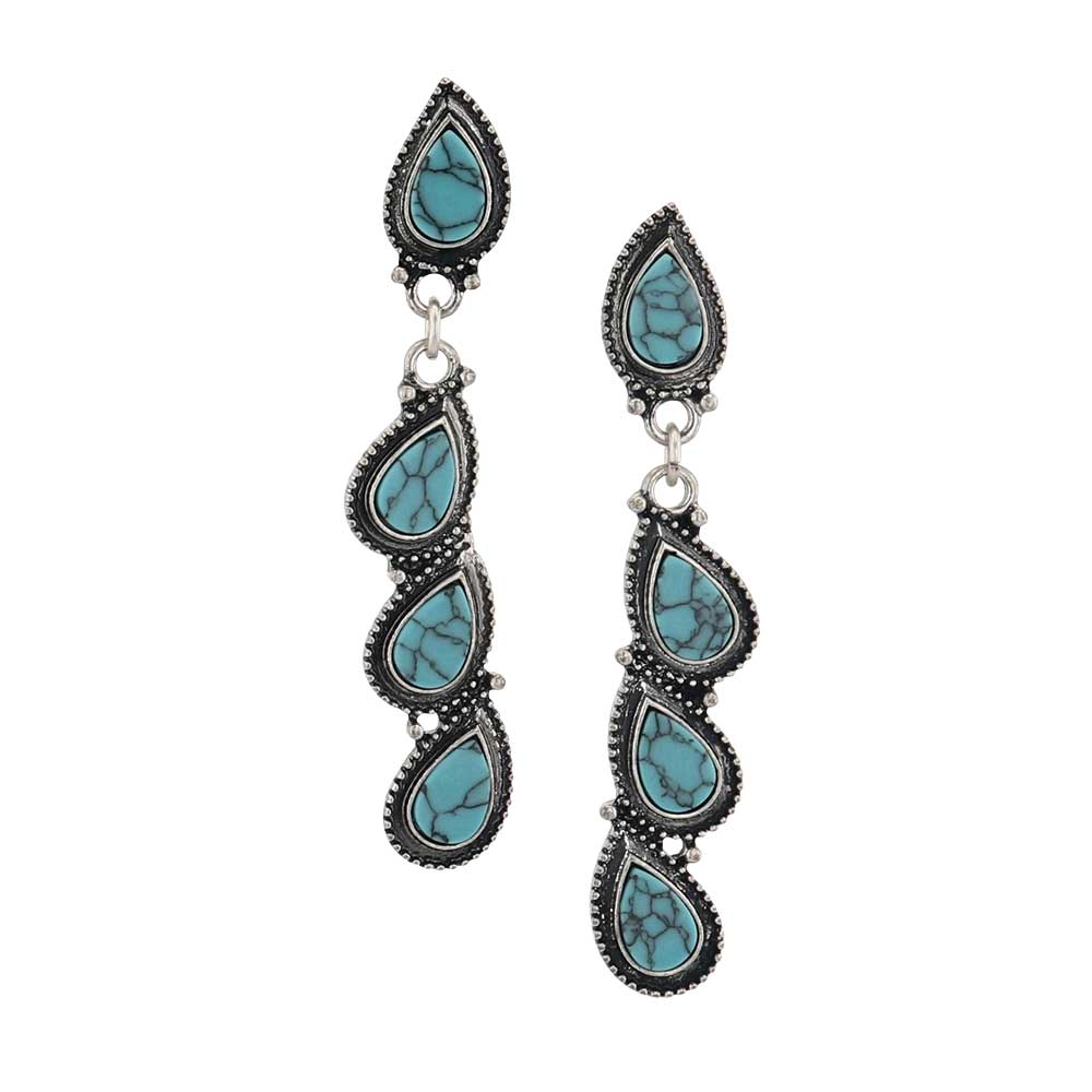 Turquoise Drops Attitude Earrings