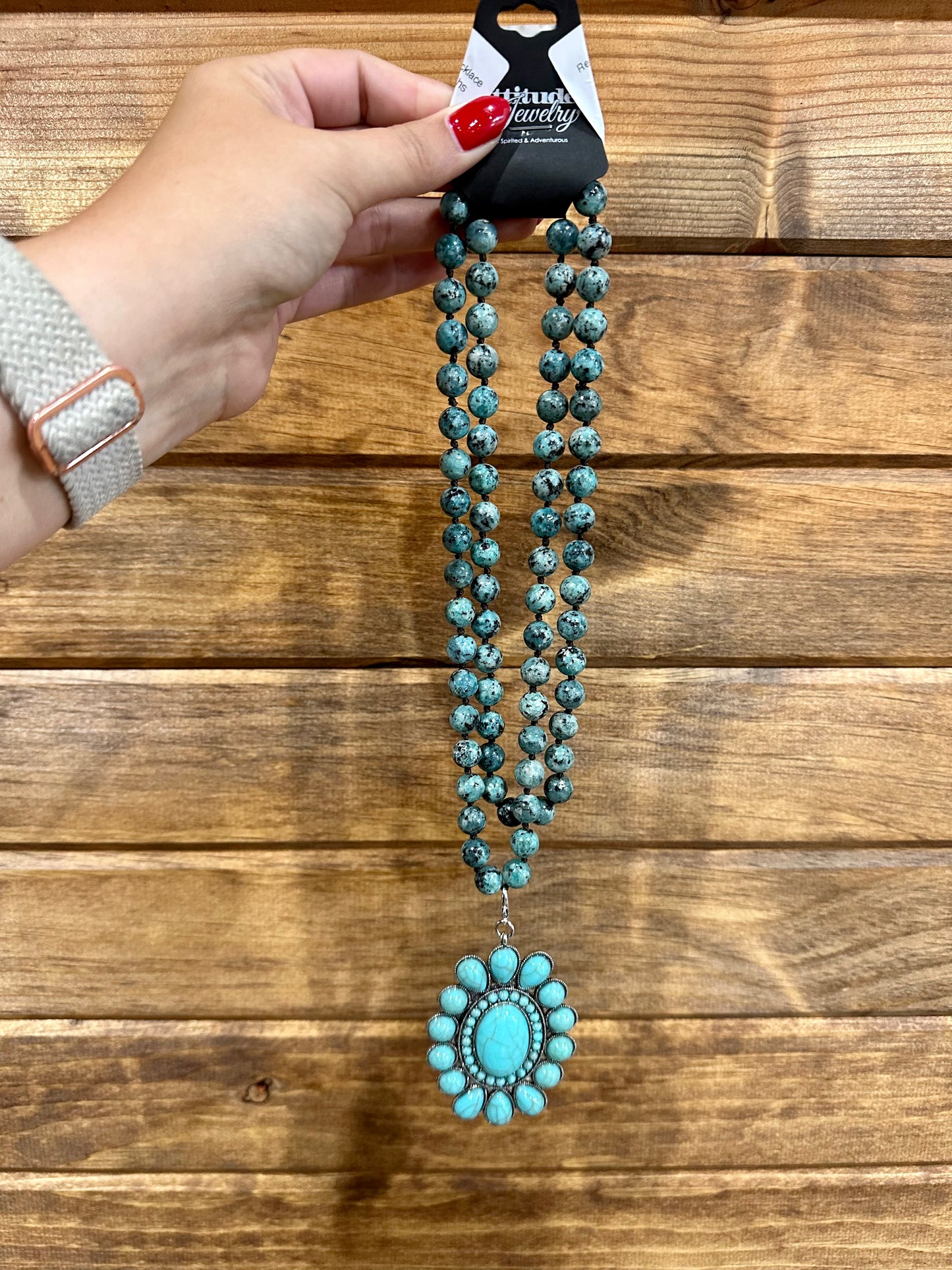 Revolving Turquoise Attitude Necklace