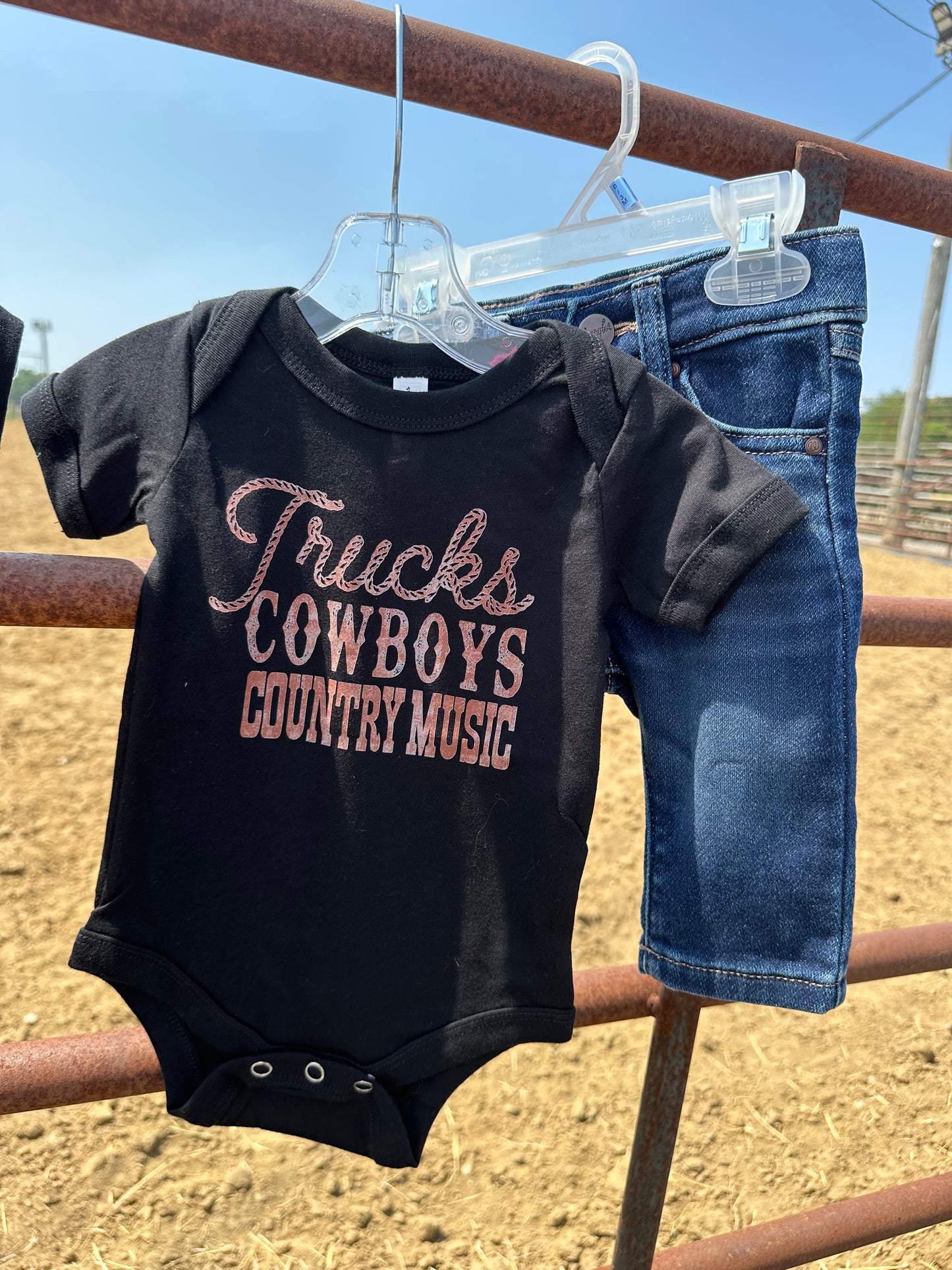 Little Boy’s Stitched Pocket Bootcut Jean in Denim
