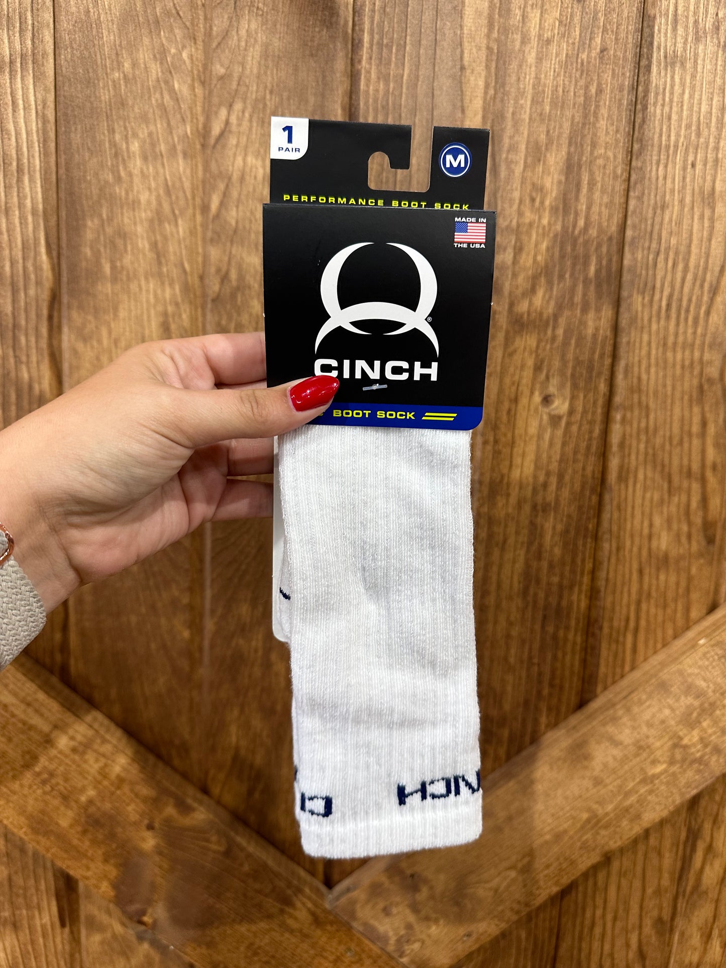 Men's White Boot Socks