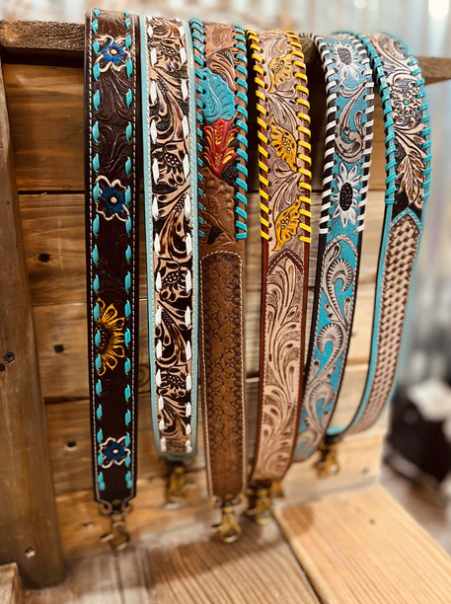 Jazzy Tooled Leather Straps