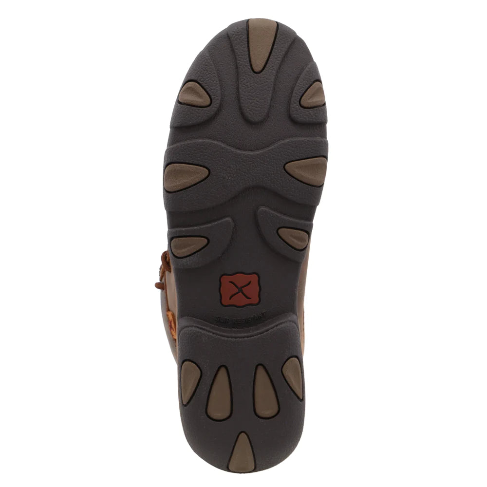 Women's Chukka Driving Moc - Brown and Tooled Flower