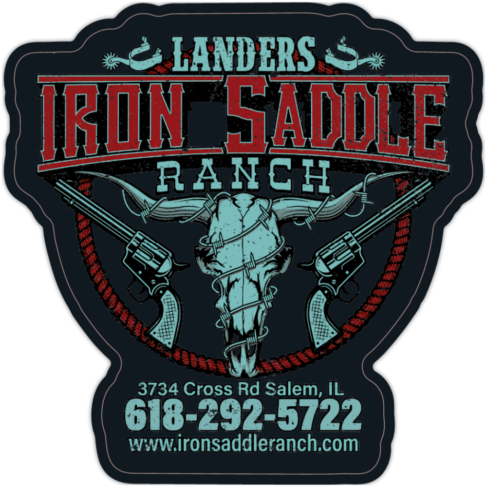 Iron Saddle Ranch Brand Sticker