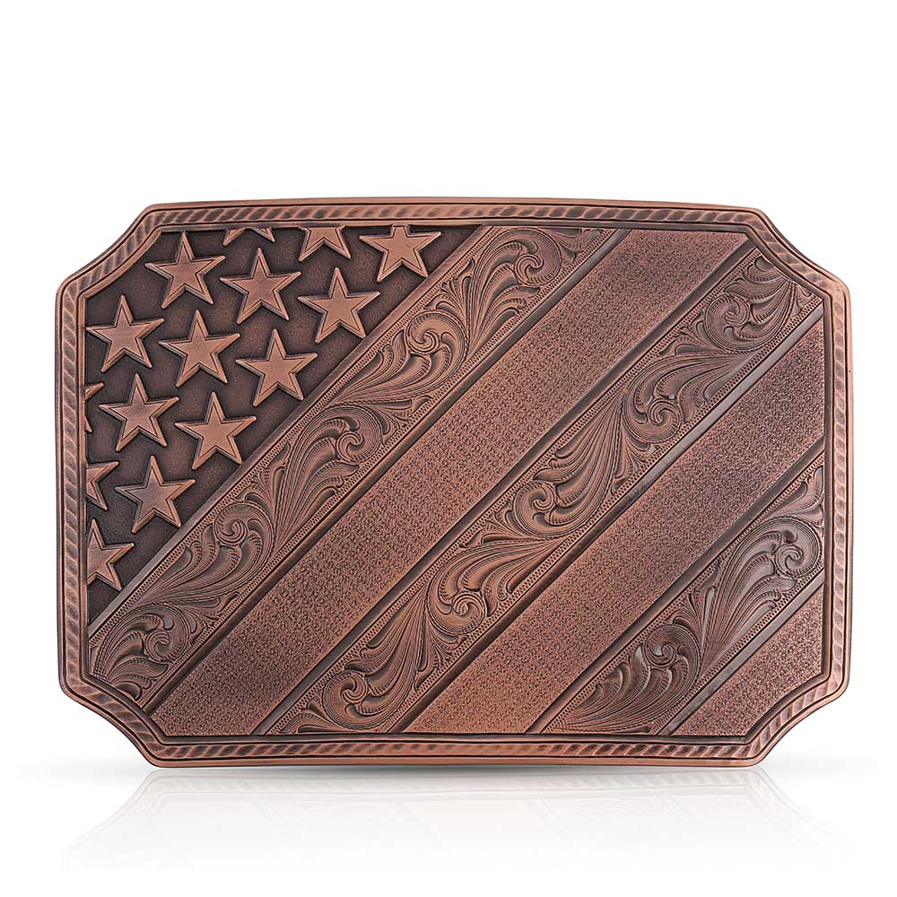 Montana Silversmiths - Faded Glory Flag Belt Buckle
