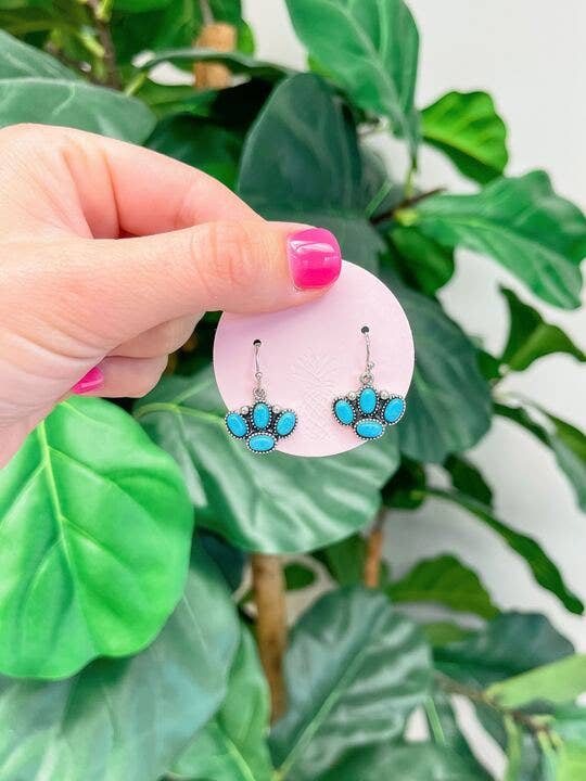 Silver Western Turquoise Dangles