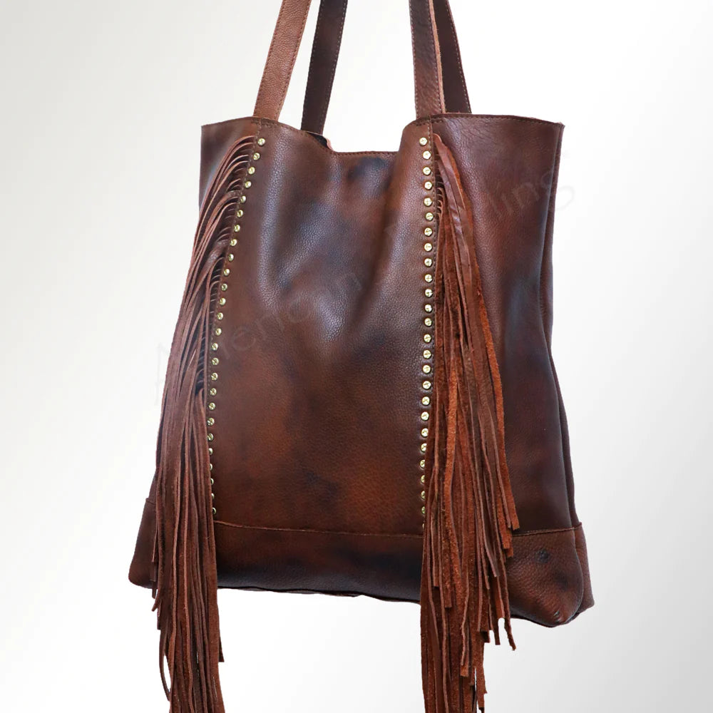American Darling - Basic Leather Purse W/ Fringe