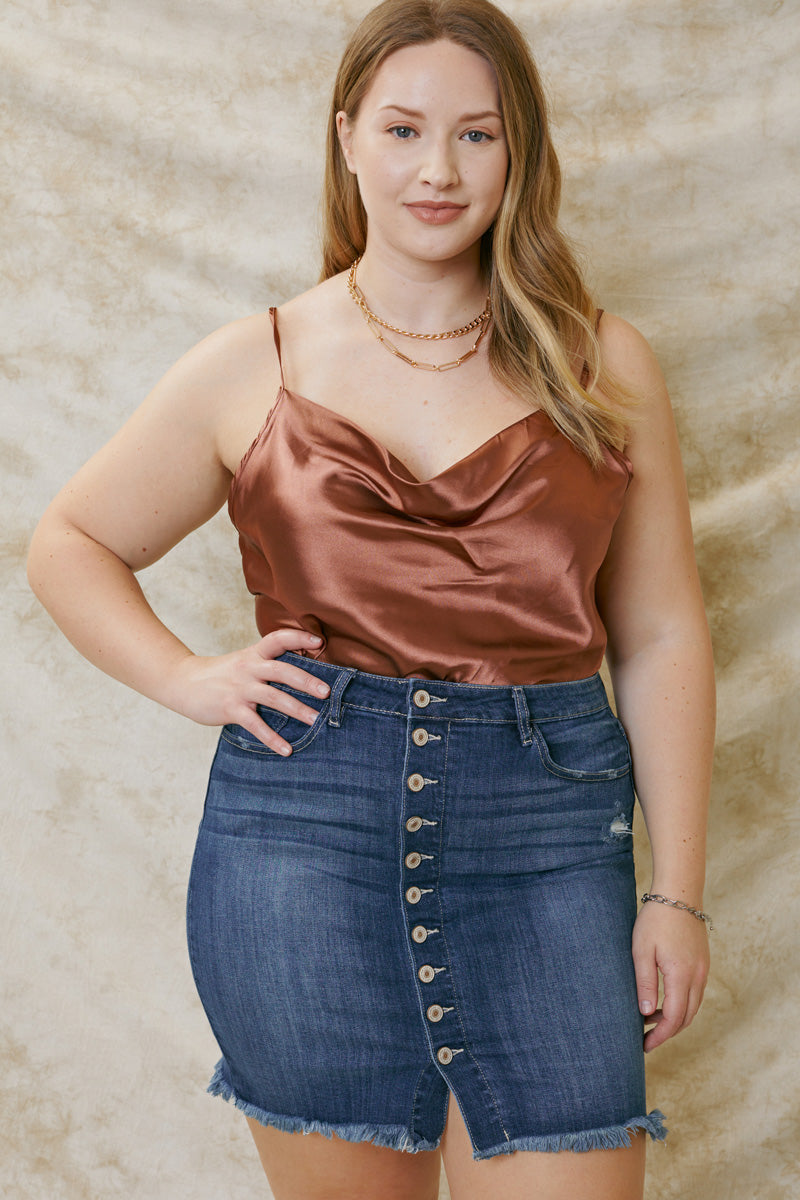 Lucy High Rise Fringed Hem Mini Skirt (Plus Size) – Iron Saddle Ranch