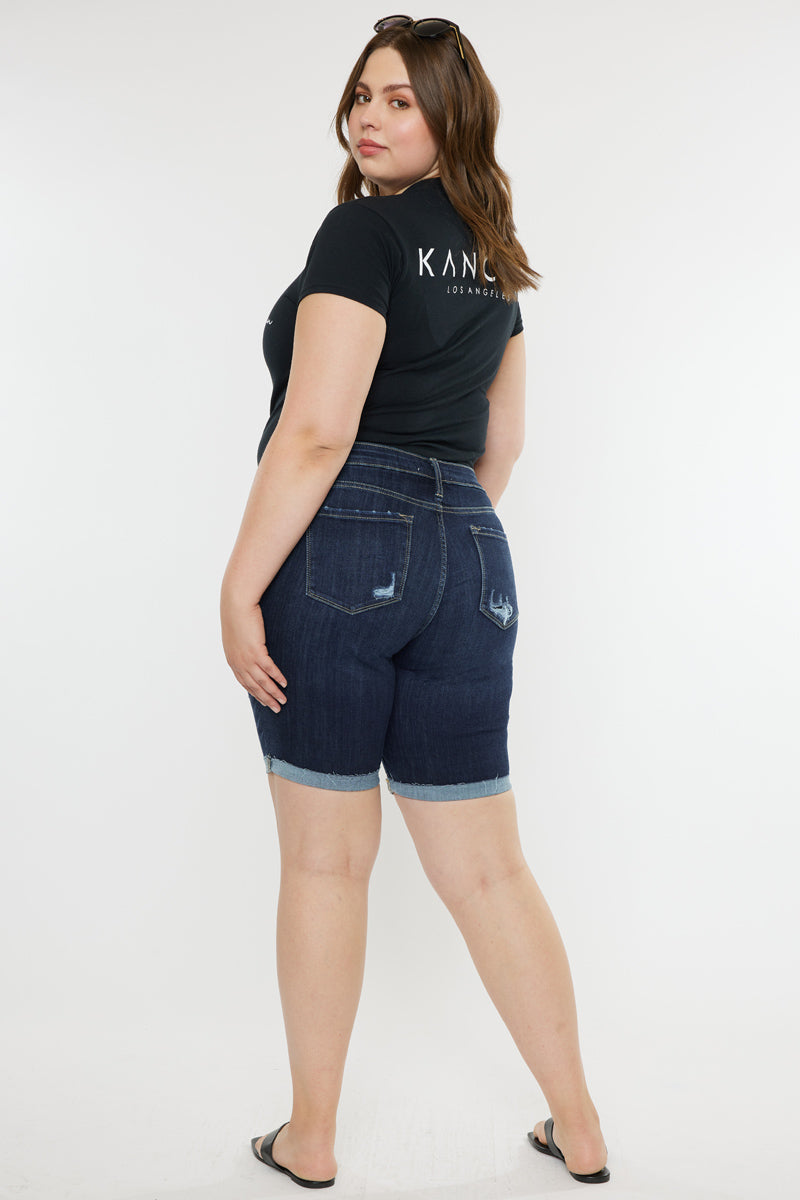 Shelby Mid Rise Bermuda Shorts (Plus Size)
