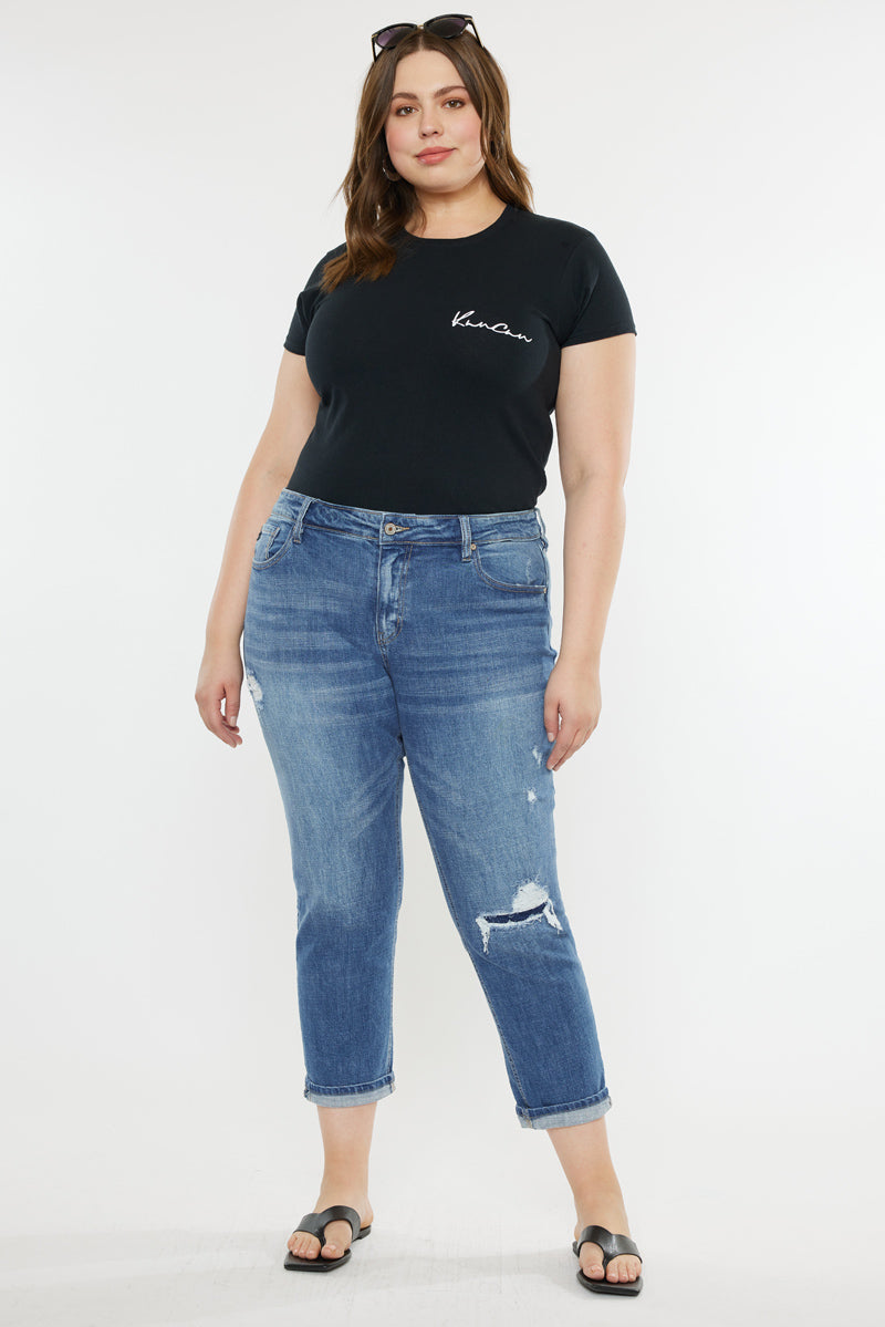 KanCan - Halen Mid Rise Boyfriend Jeans (Plus Size)