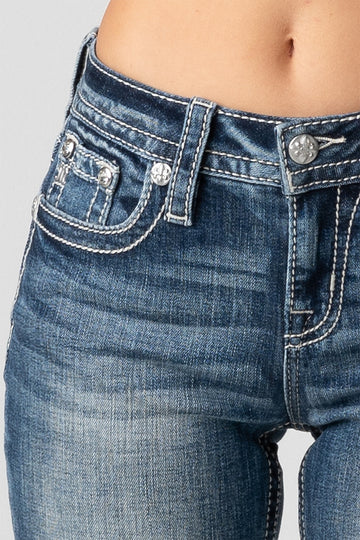 Miss Me - Torn Aztec Bootcut Jeans