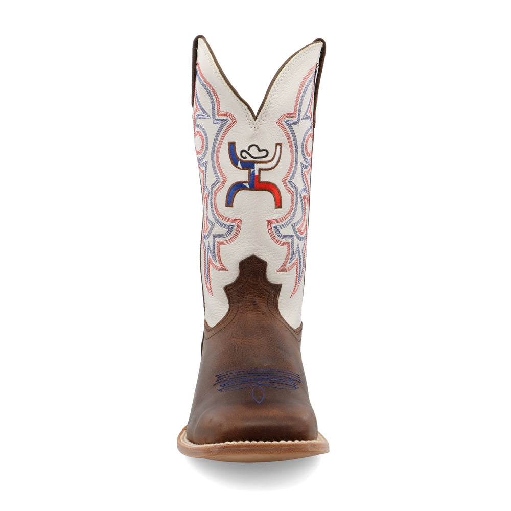 Men's 12" Hooey NWS Toe - Brown/White