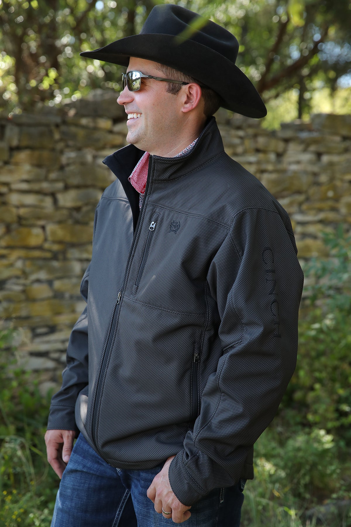 Men's Conceal Carry Bonded Jacket - Brown