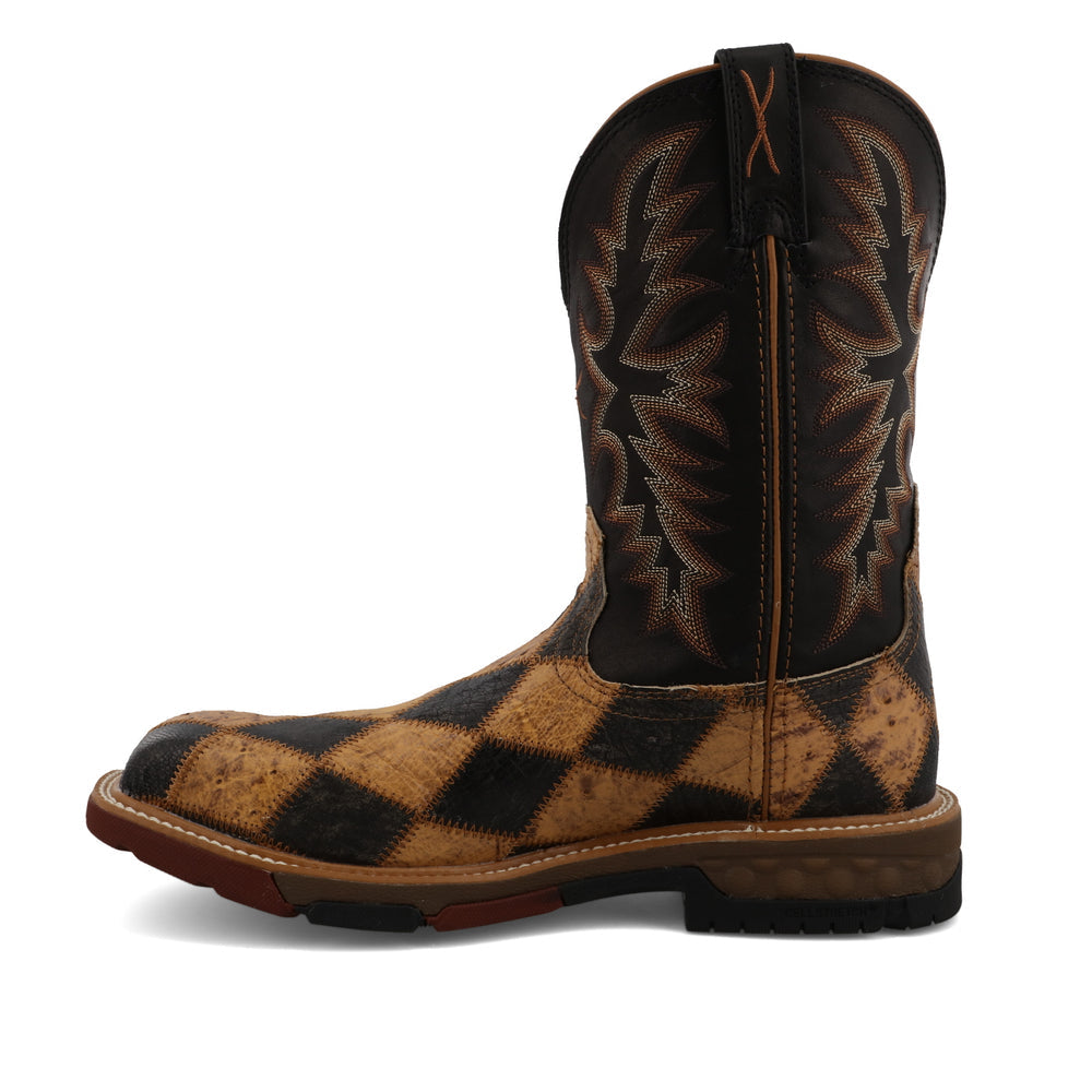 Men's 11" Western Work Boot Nano Toe - Brown/Black