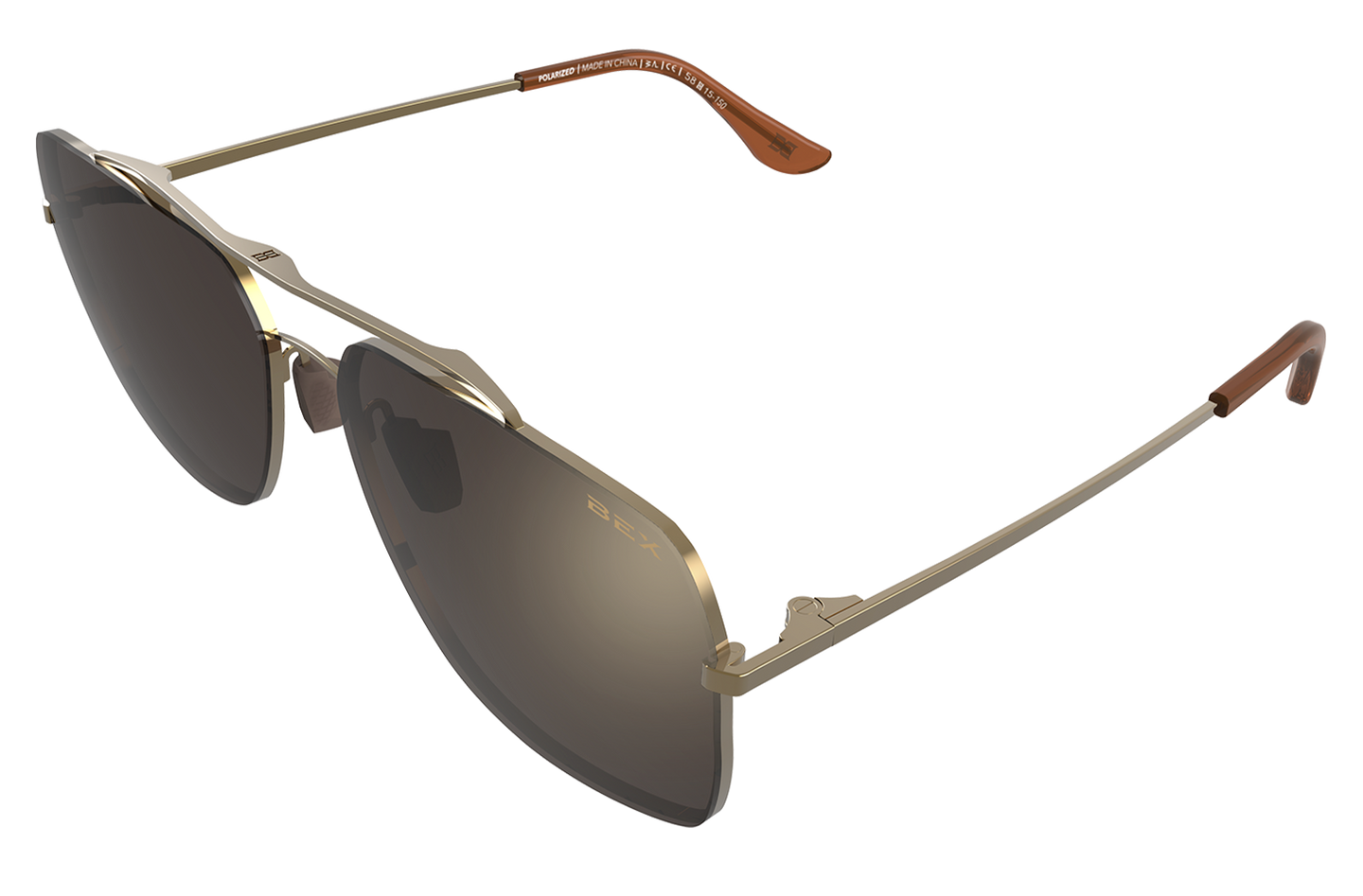 Bex Sunglasses - Pilot (Gold/Brown)
