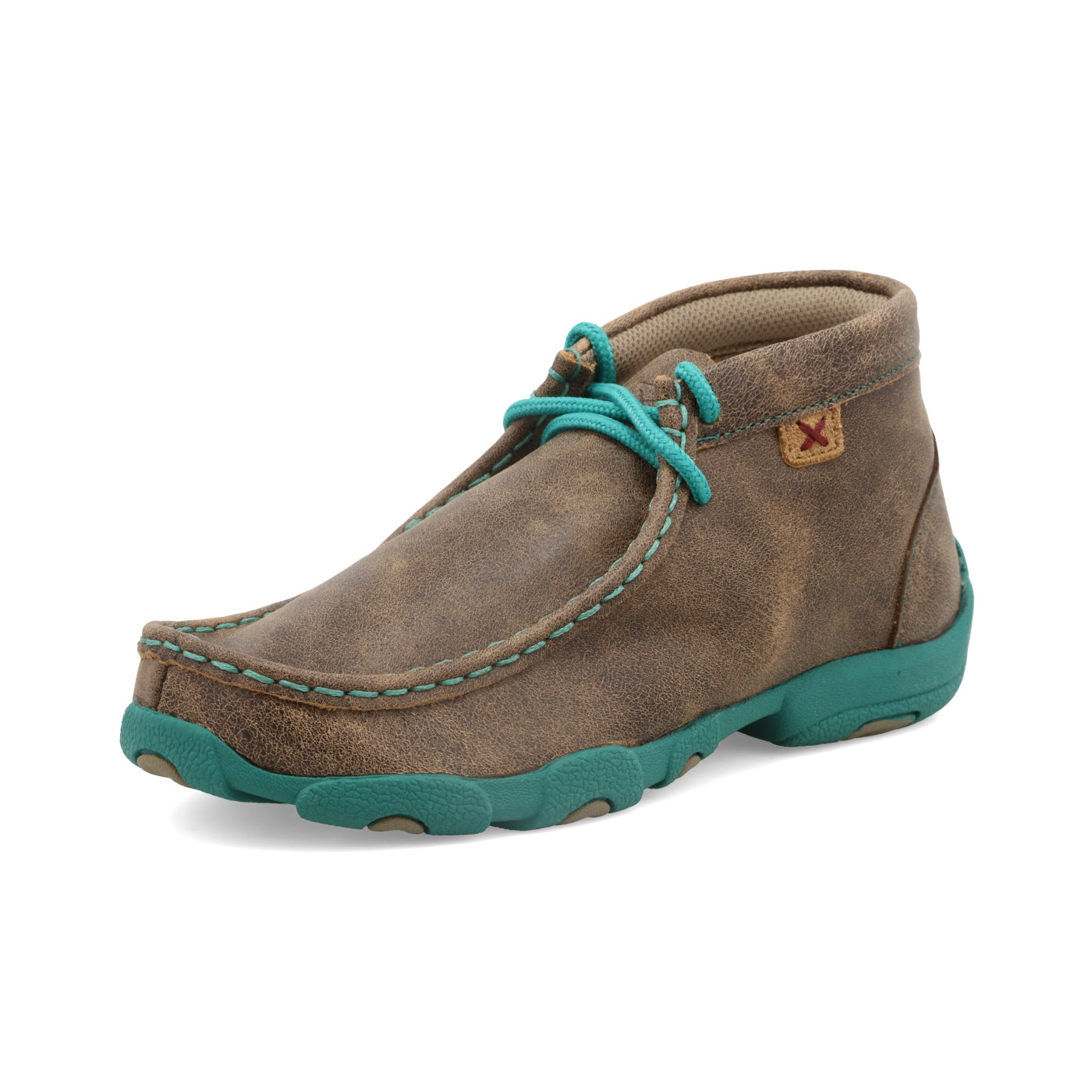 Youth Chukka Driving Moc - Bomber & Turquoise
