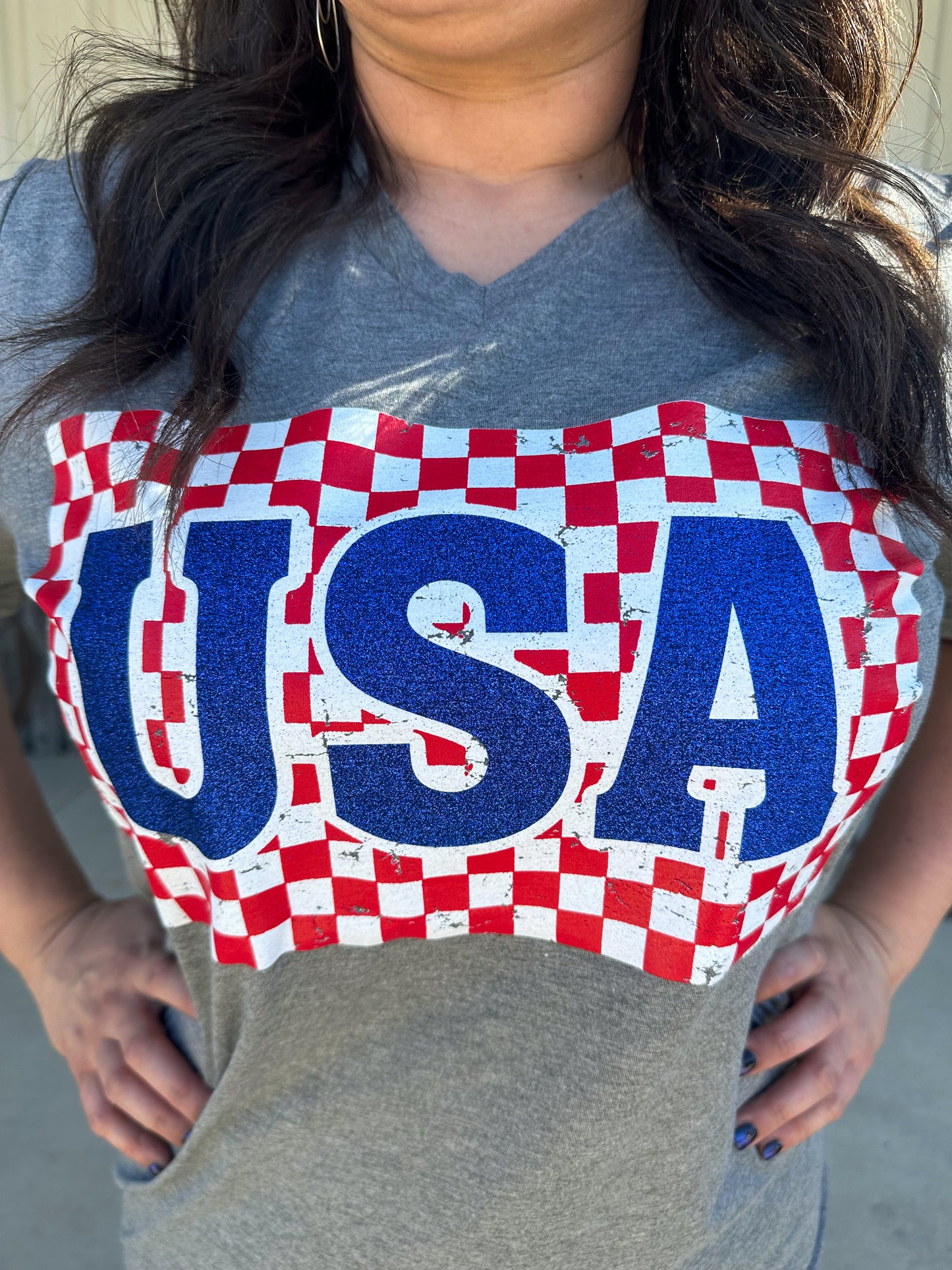 USA Glitter Tee