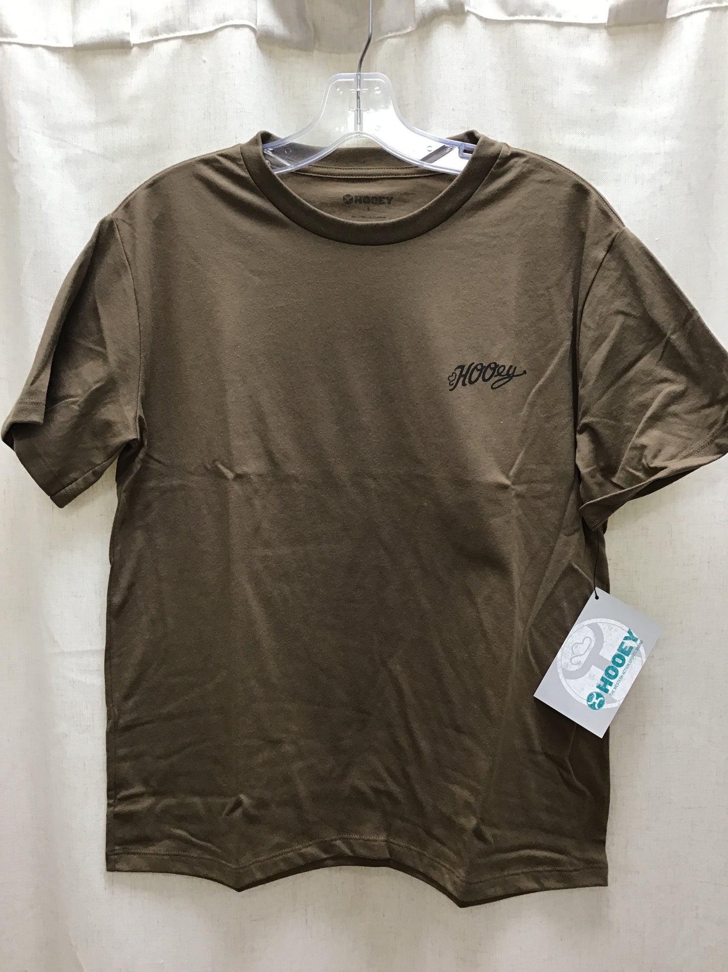 Hooey Ladies Shitake Brown Crew Neck with Brown Logo