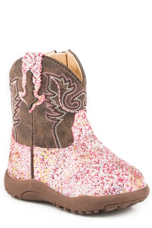 Infant Girls’ Glitter Southwestern Western Boots