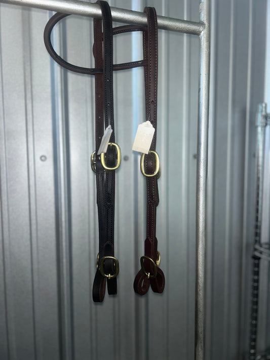 Leather One Ear Copper Buckles