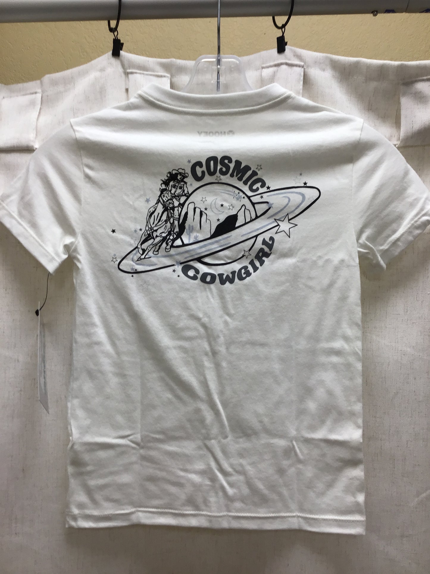 Hooey Girls Off White Crew Cosmic Cowgirl Tee