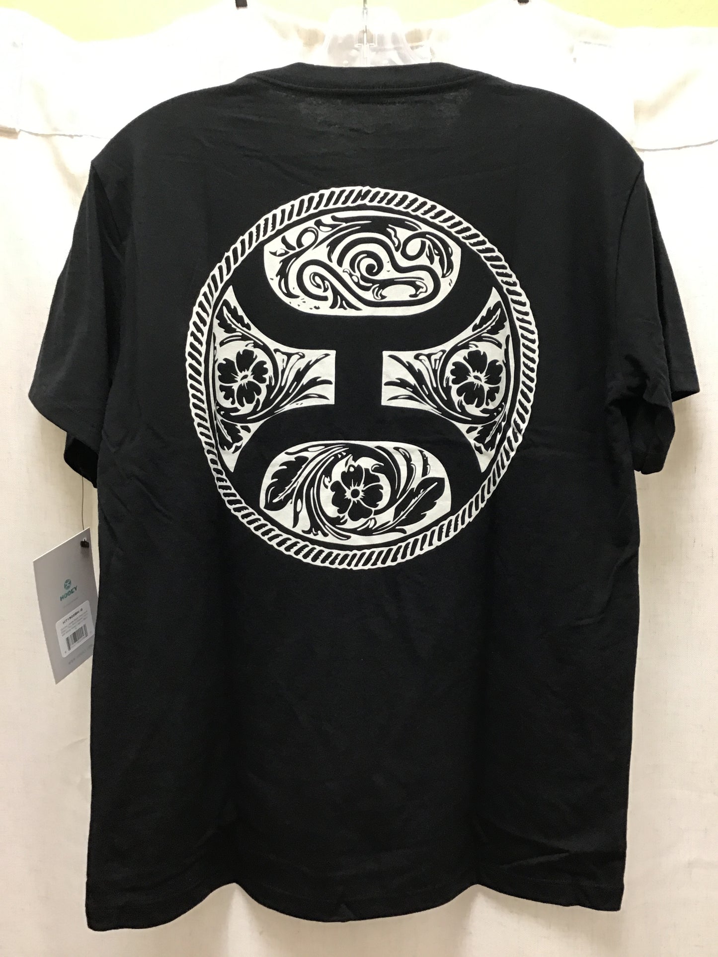 Hooey Ladies Black Crew Neck Concho