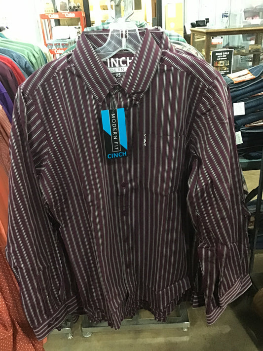 Men’s Cinch Modern Purple Stripe Print