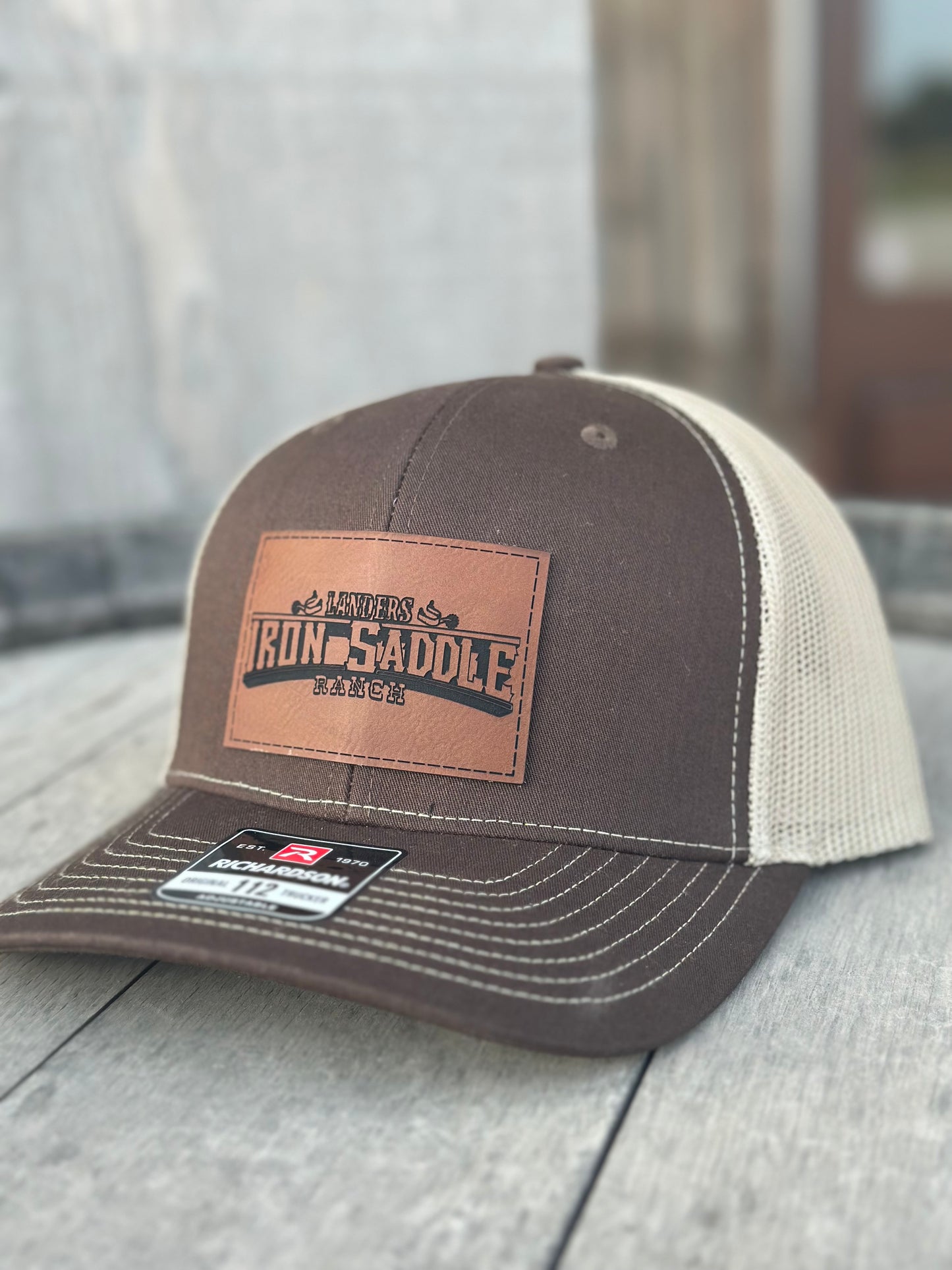 Iron Saddle Leather Patch Trucker Hat