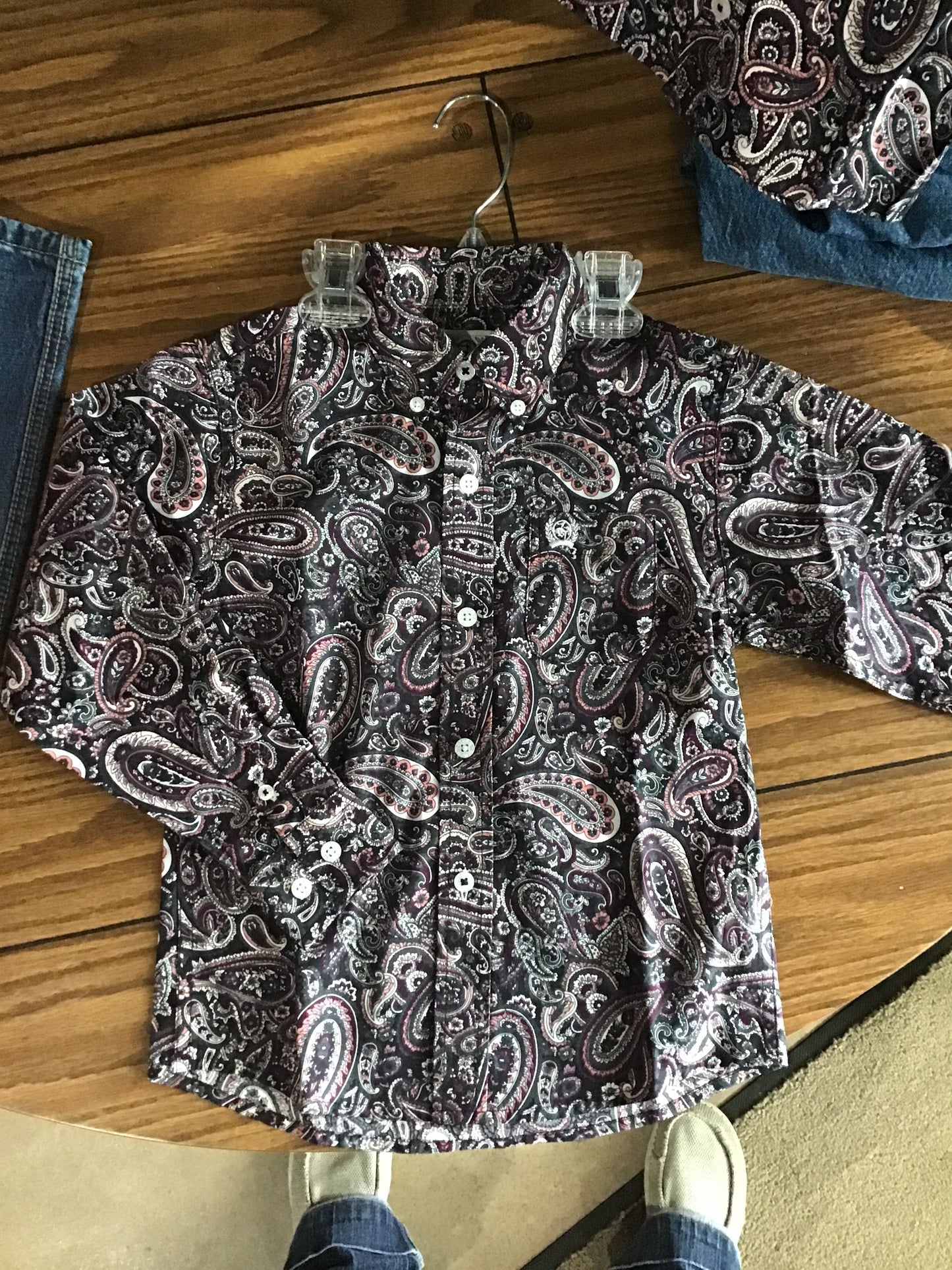 Boys Cinch Pink/Purple Paisley Print