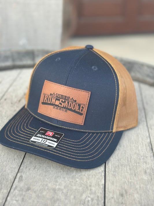 Iron Saddle Leather Patch Trucker Hat