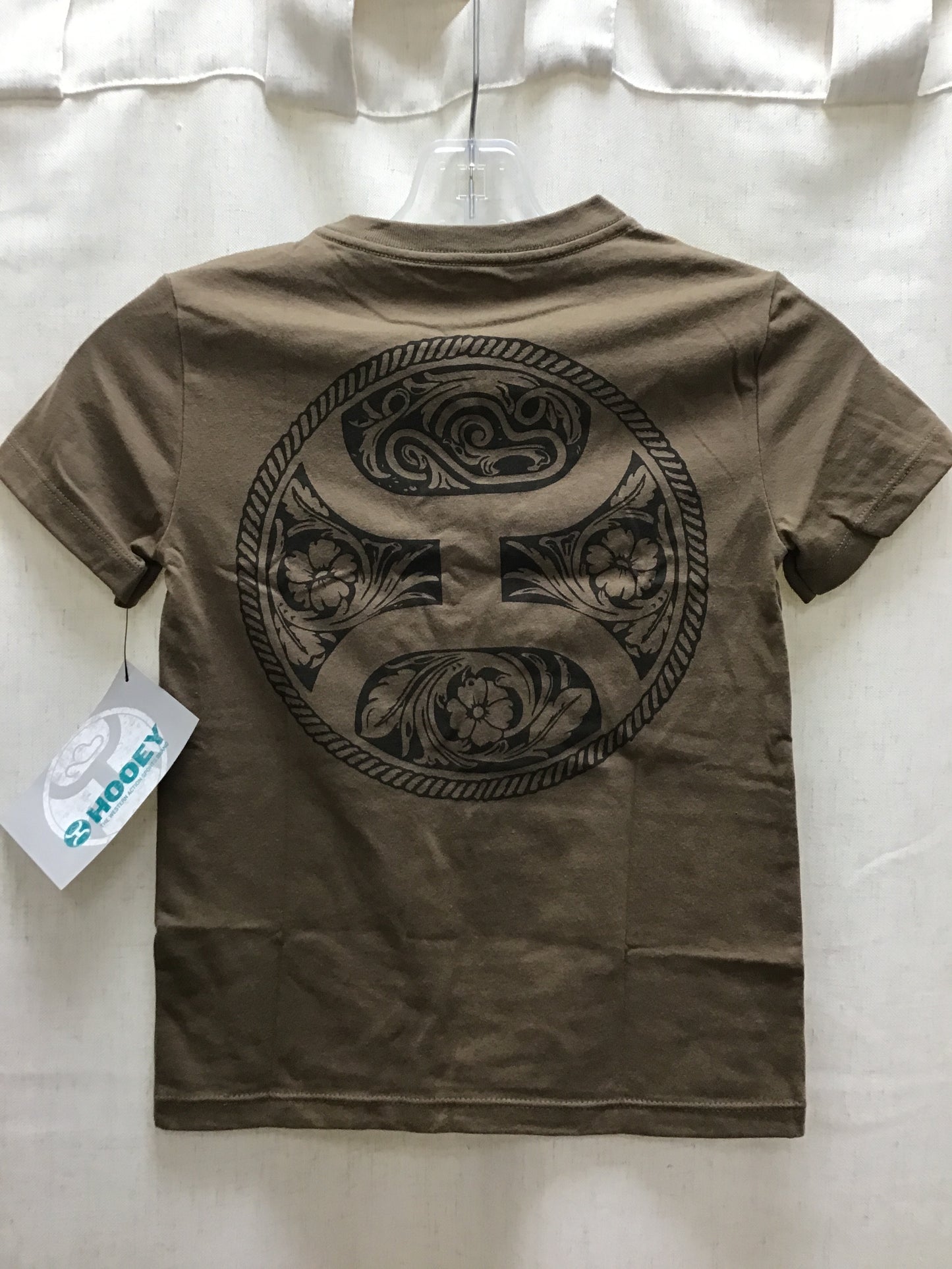Hooey Youth Girls Shitake Brown Crew Neck Tee