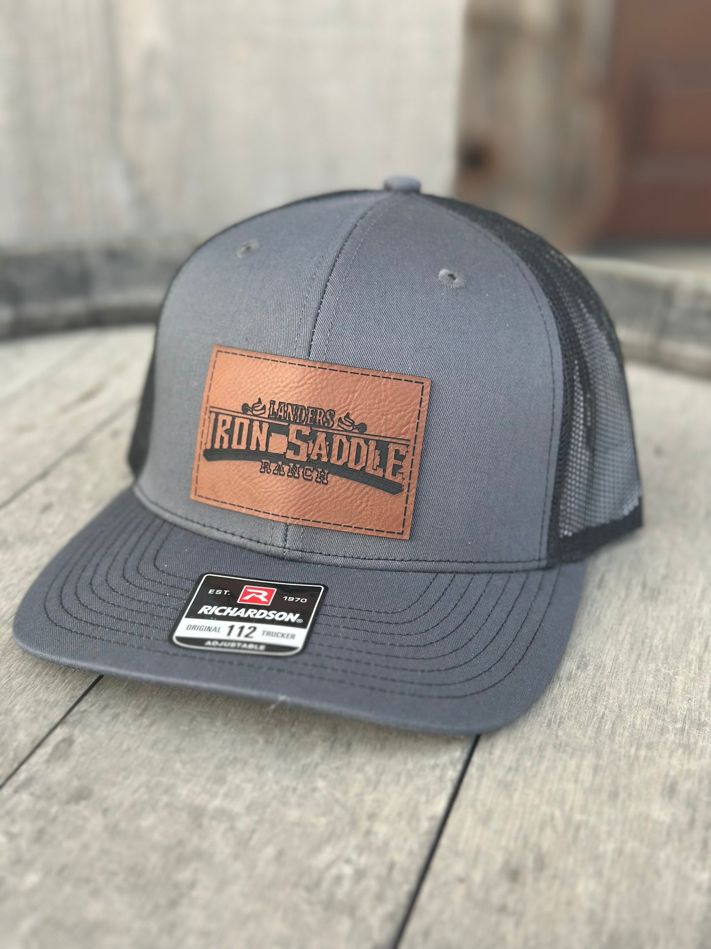 Iron Saddle Leather Patch Trucker Hat