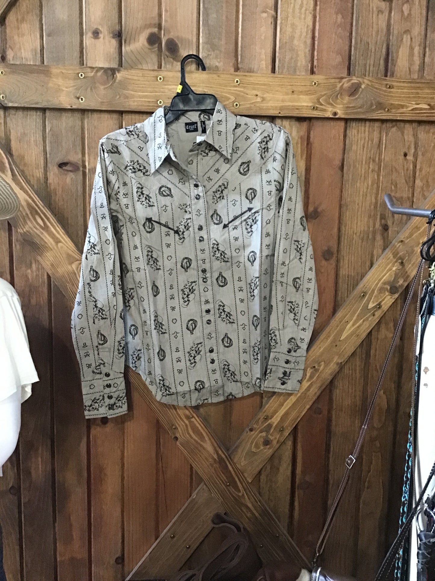 Women’s Lasso Print Button Down