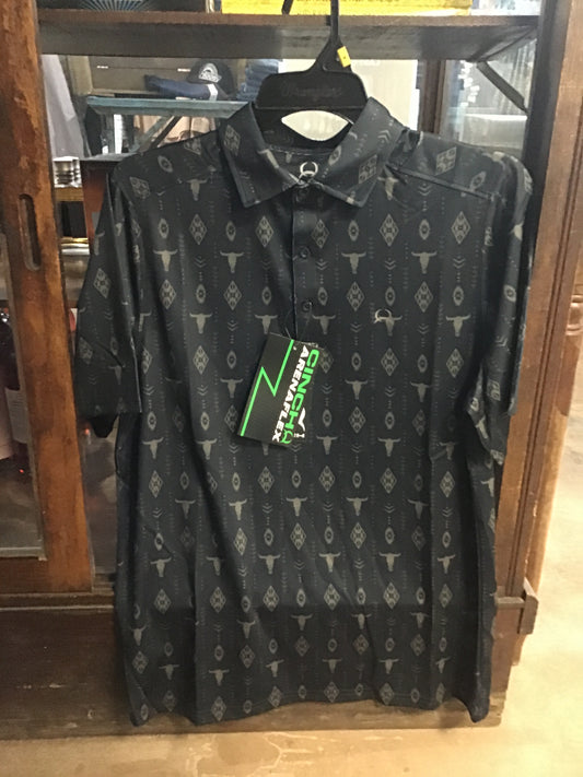 Men’s Bull Head Print Polo