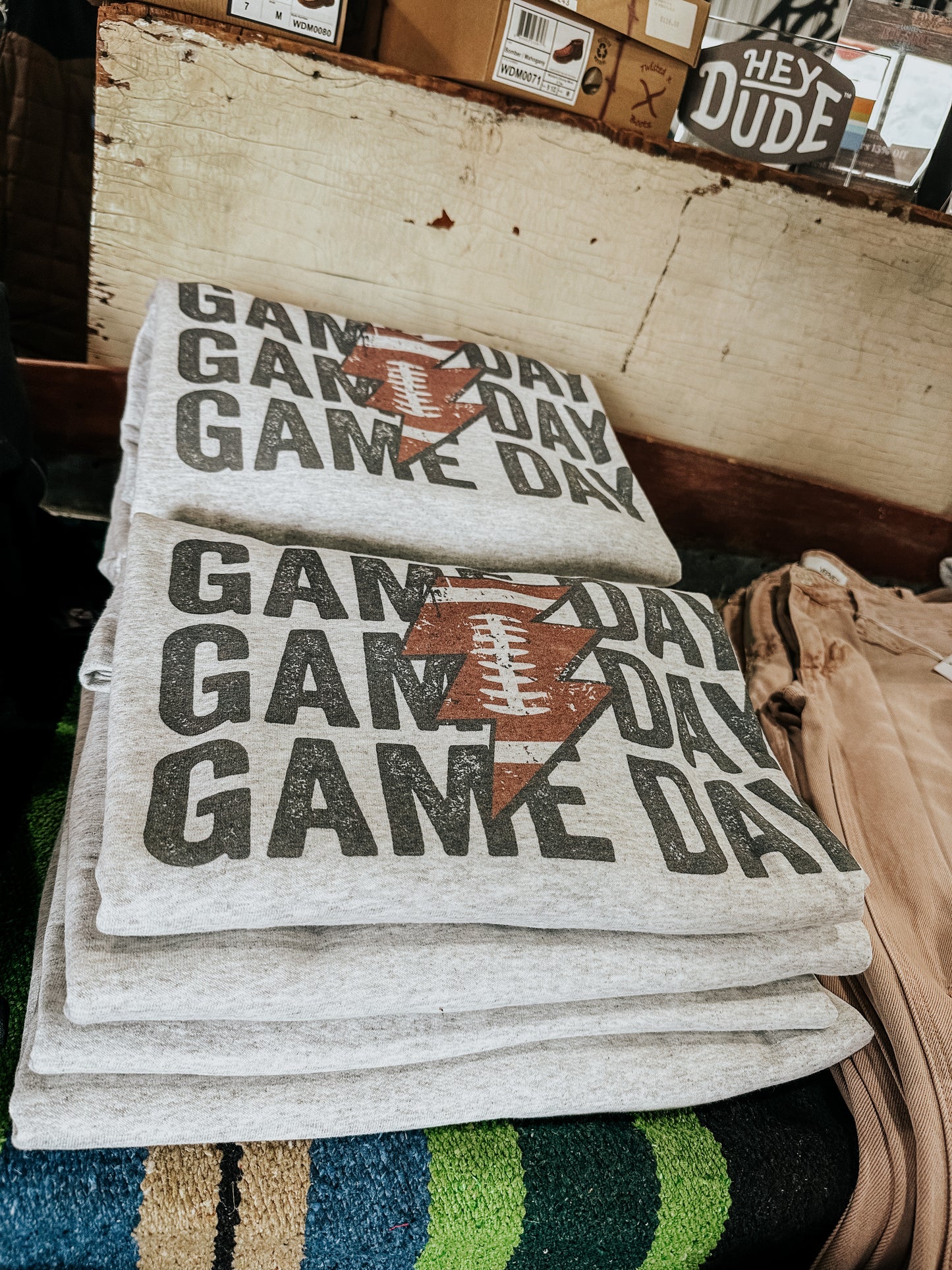 "Game Day" Football Stacked Graphic Sweatshirt