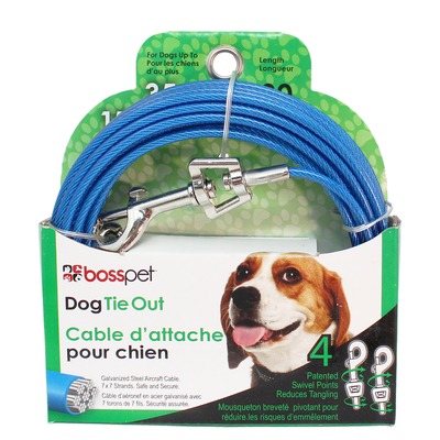 Boss Pet Tie Out Cable - Medium 30ft