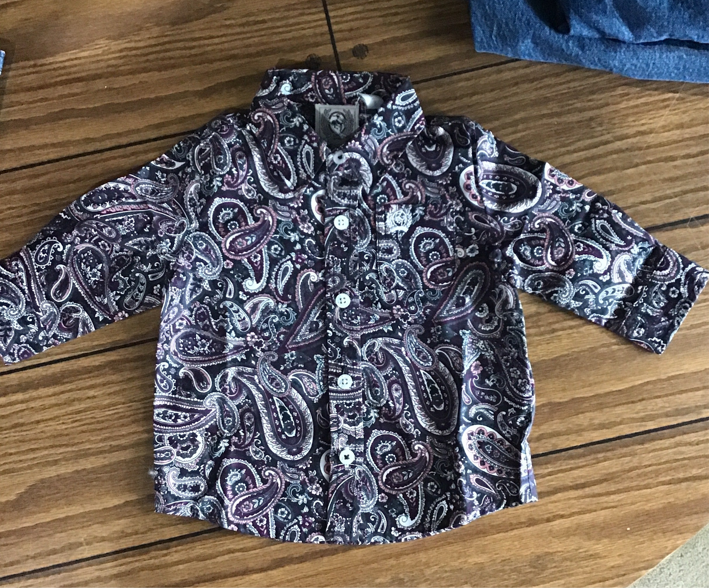 Toddler Cinch Pink/Purple Paisley Print