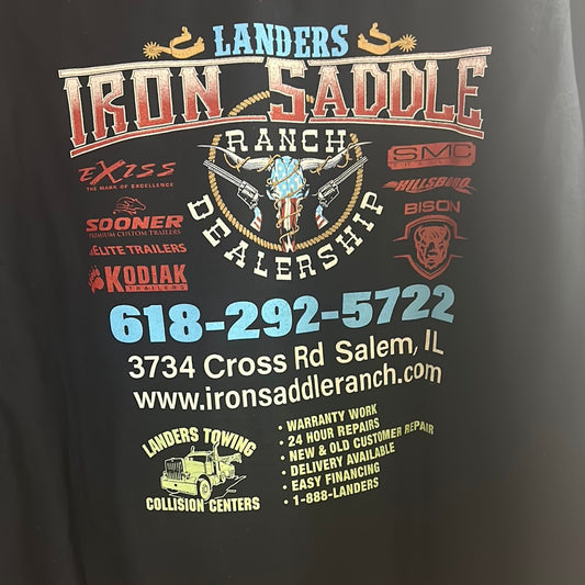 Iron Saddle Black Logo Hoodie