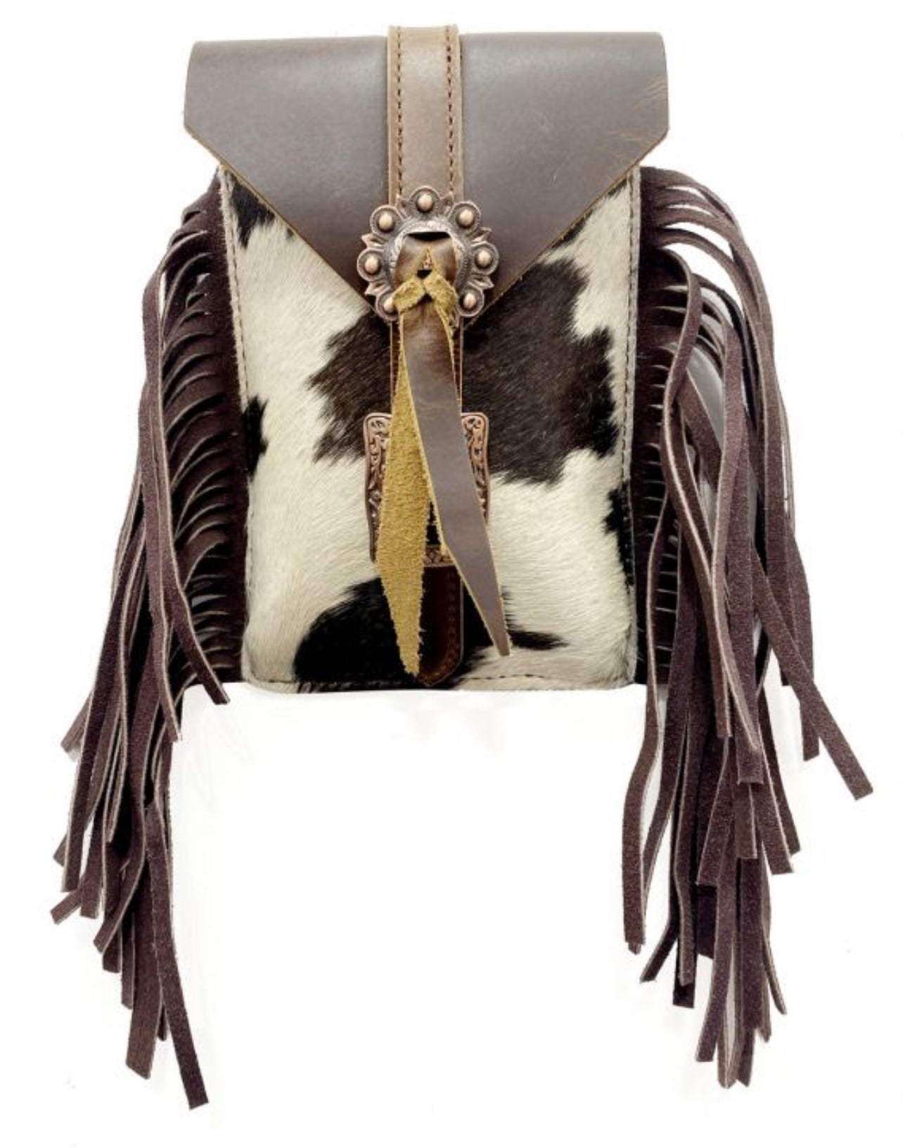 Hair on Cowhide Saddle Bag